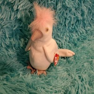 𝅺TY Beanie Babies - Kuku the White Cockatiel **Retired **